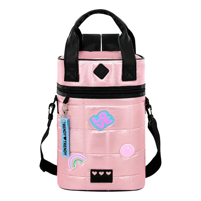 Mochila Matera Trendy Bolso Porta Termo Acolchado Llavero — Rosa 18474