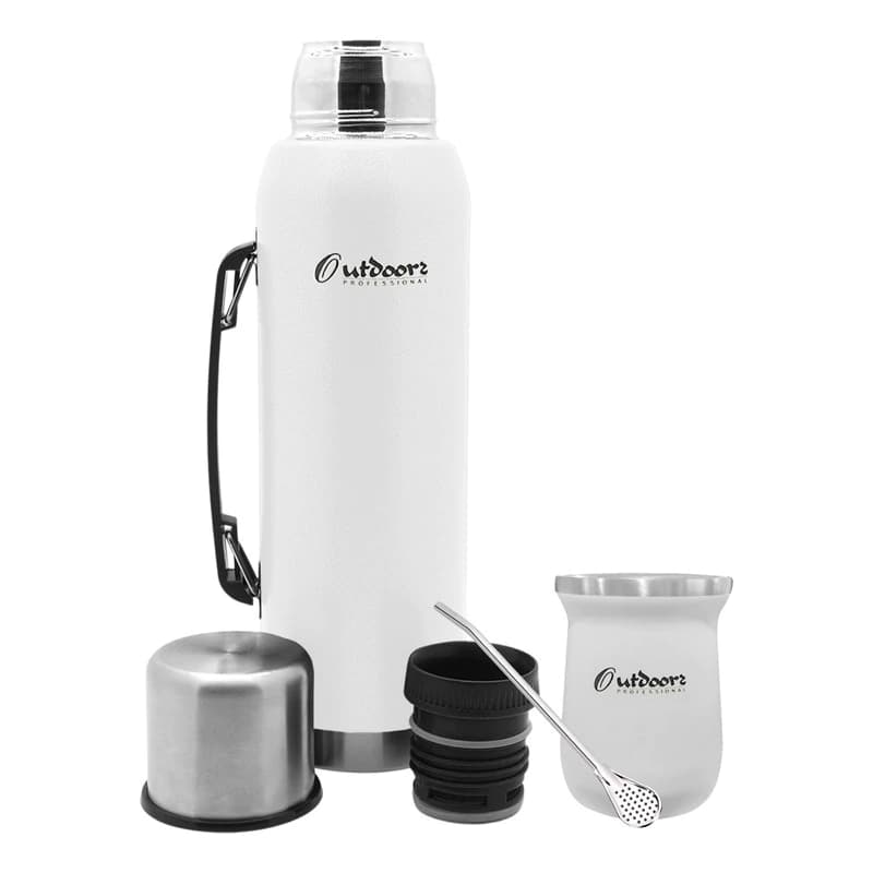 Kit Matero Outdoors Termo 1 L + Mate Mug + Bombilla Acero Inoxidable