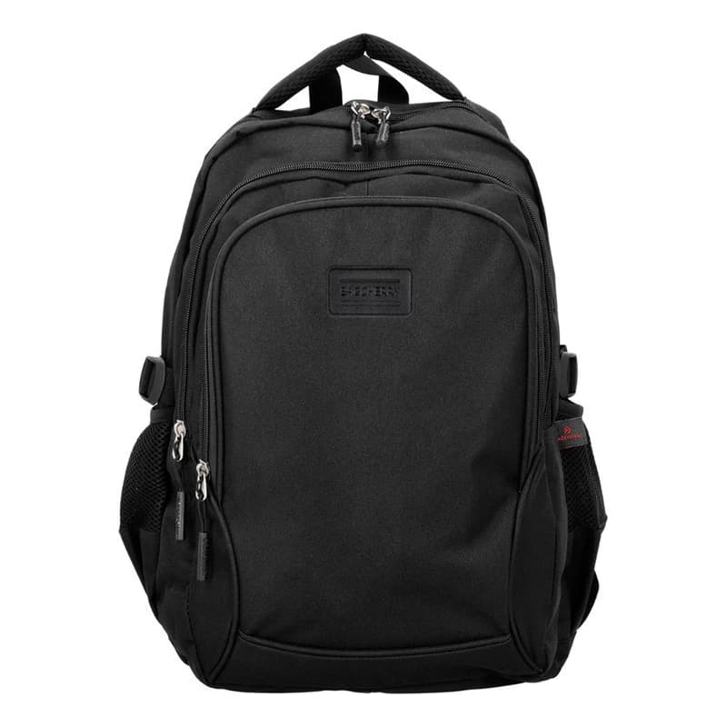 Mochila Urbana Escolar Porta Notebook 15" Bagcherry — Liviana y Resistente — Negro / Liso
