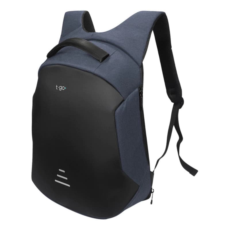 Mochila Ejecutiva Porta Notebook T-Go Premium Antirrobo Impermeable USB 15.6" — Azul AB349 / Liso