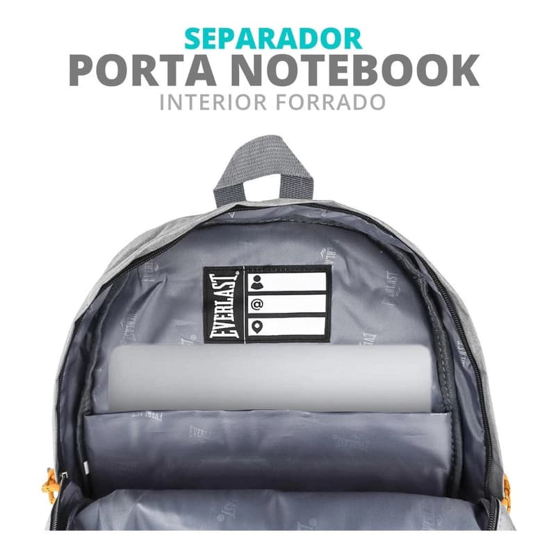 Mochila Porta Notebook 15.6" Everlast con Puerto USB y Nylon 420D — Azul