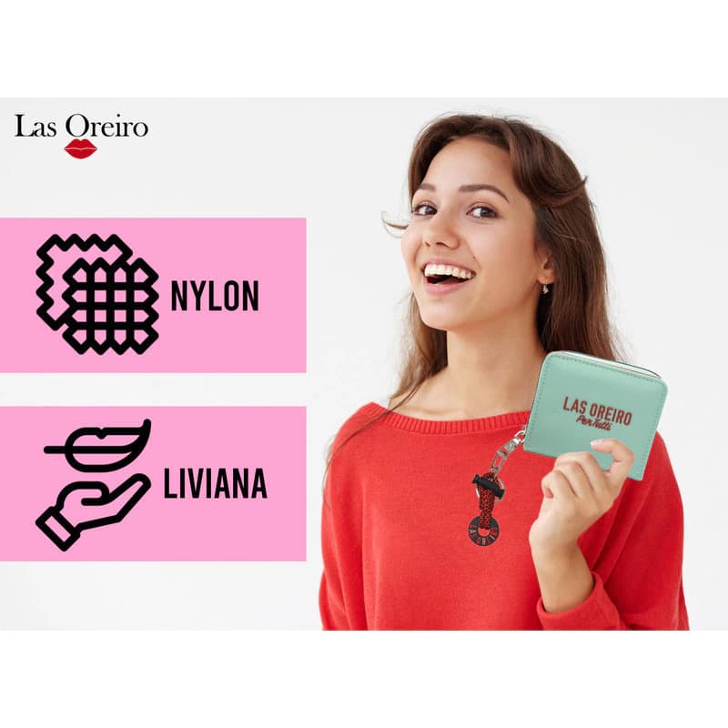 Billetera Las Oreiro Per Tutti con Llavero Desmontable – Nylon Premium — Mint 27886 / Oreiro Love
