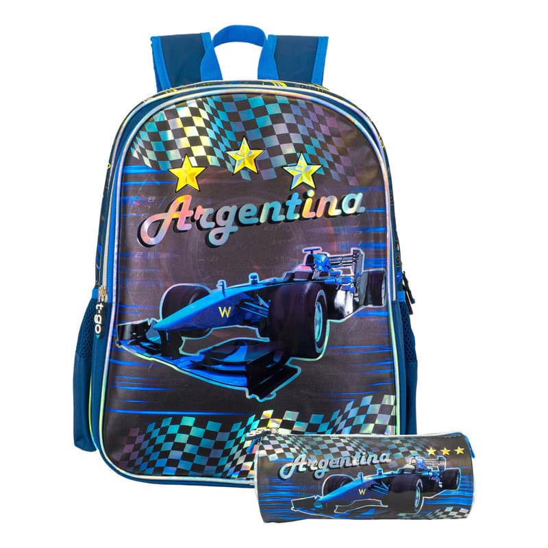 Kit Escolar | Mochila + Cartuchera — Azul F1