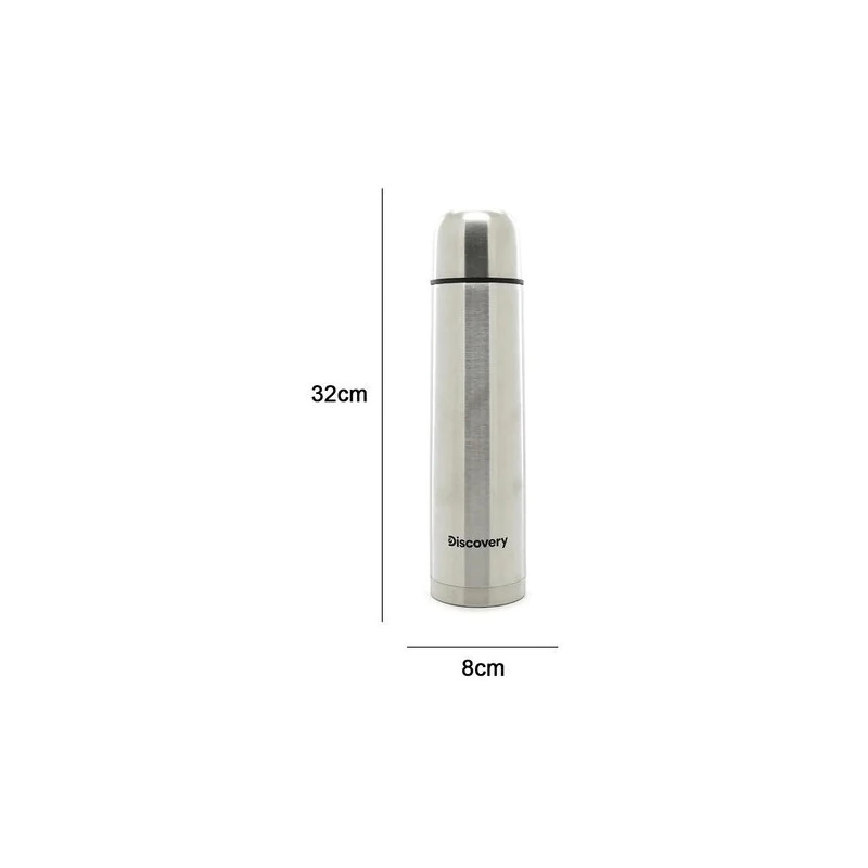 Termo Bala Discovery 1 Litro Acero Inoxidable Doble Capa · Caliente y Frío 12 h