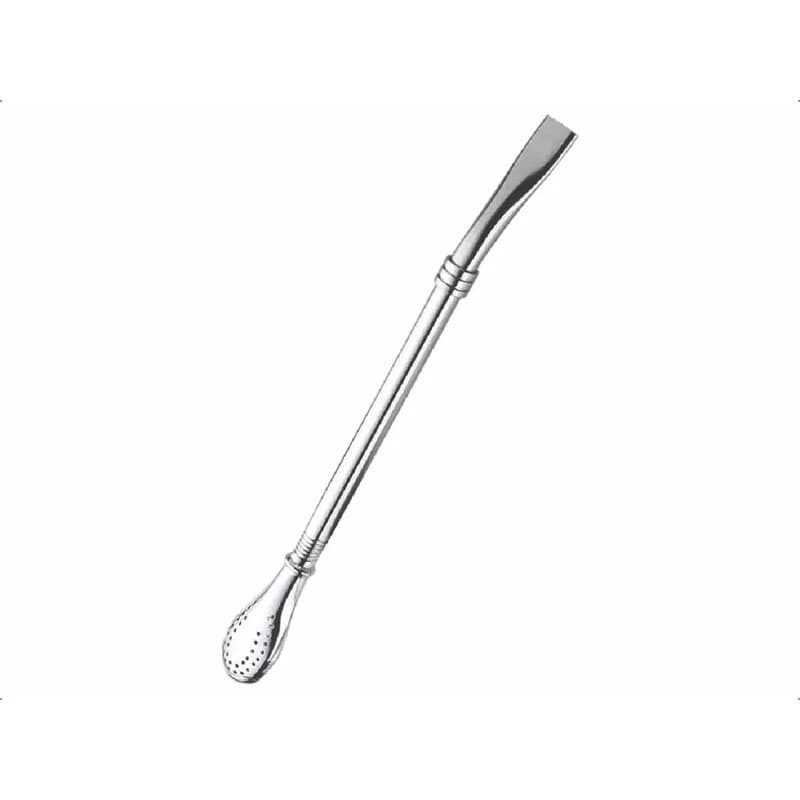 Bombilla para Mate Pico Plano Acero Inoxidable Discovery Adventure | Plata 19 cm