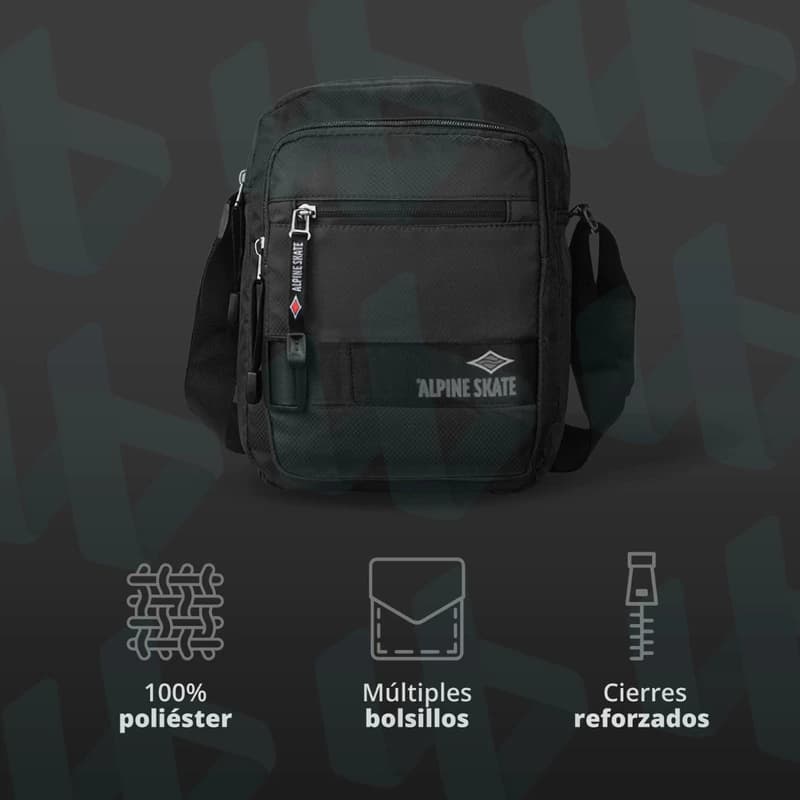 Morral Urbano Alpine Skate Bandolera Impermeable 100% Original — Verde militar Cod 15682