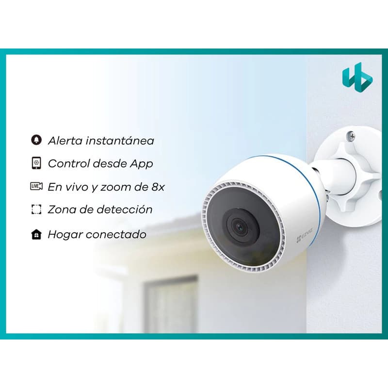 Camara Ezviz Wifi 1080p Exter Detecta Persona + Memoria 32gb