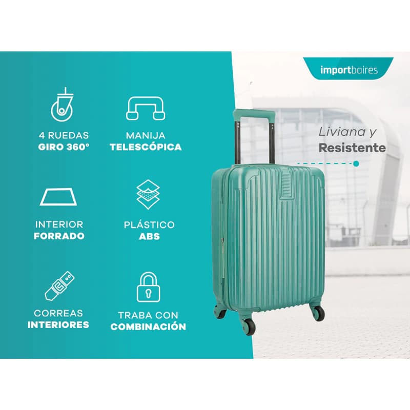Valija Carry On CARRION 20" -- Liviana, Resistente y Lista para Viajar ? — Plata