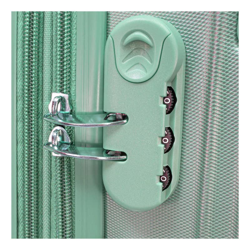Valija Carry On Cabina Rígida ABS Bagcherry 20" con Candado y 4 Ruedas 360° — Lila