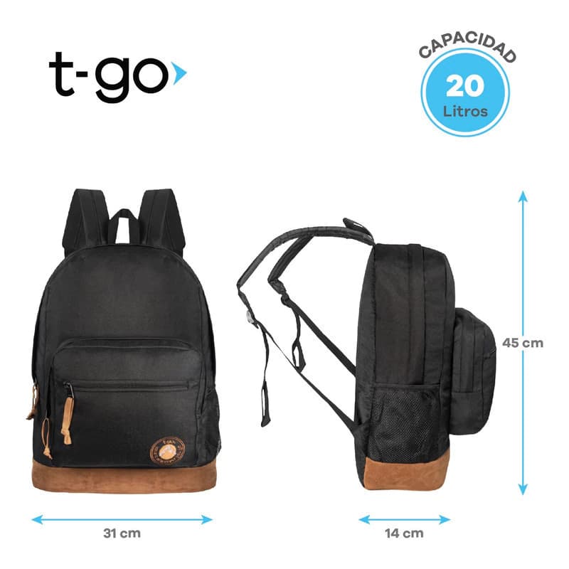 Mochila Portanotebook T-Go 20 L hasta 15,6" base gamuza urbana