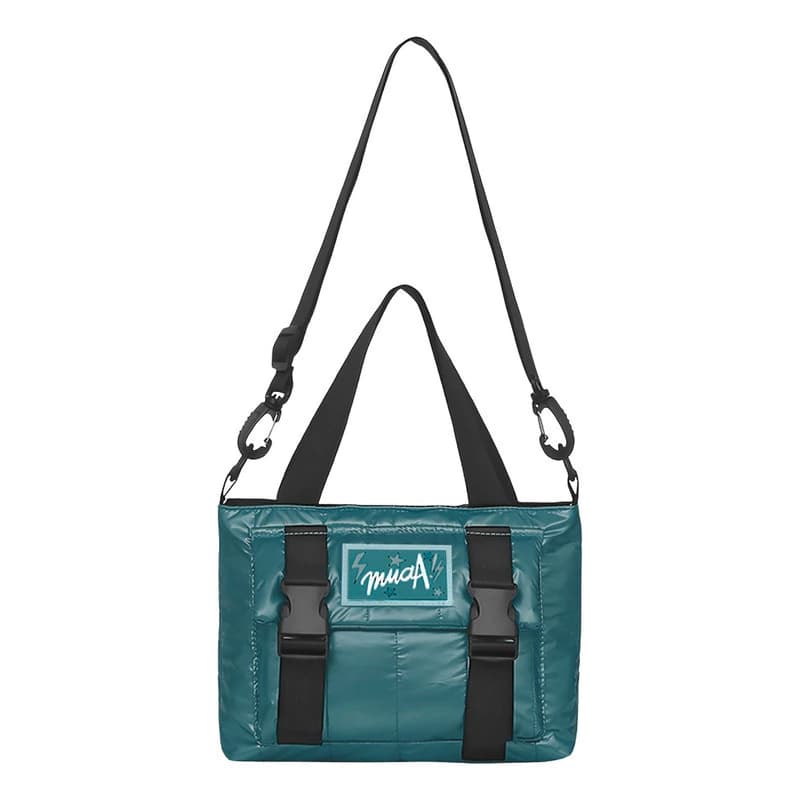 Bandolera Símil Puffer Muaa Urbana Juvenil con Compartimentos y Correa Regulable