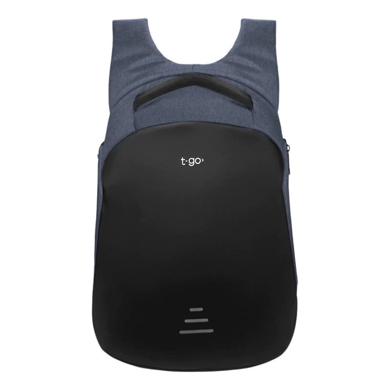 Mochila Ejecutiva Porta Notebook T-Go Premium Antirrobo Impermeable USB 15.6" — Gris / Liso