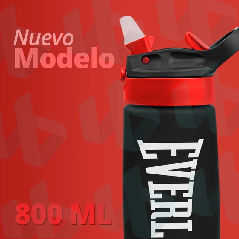 Botella Deportiva Everlast 800ml Pico Rebatible Libre de BPA — Azul 10924