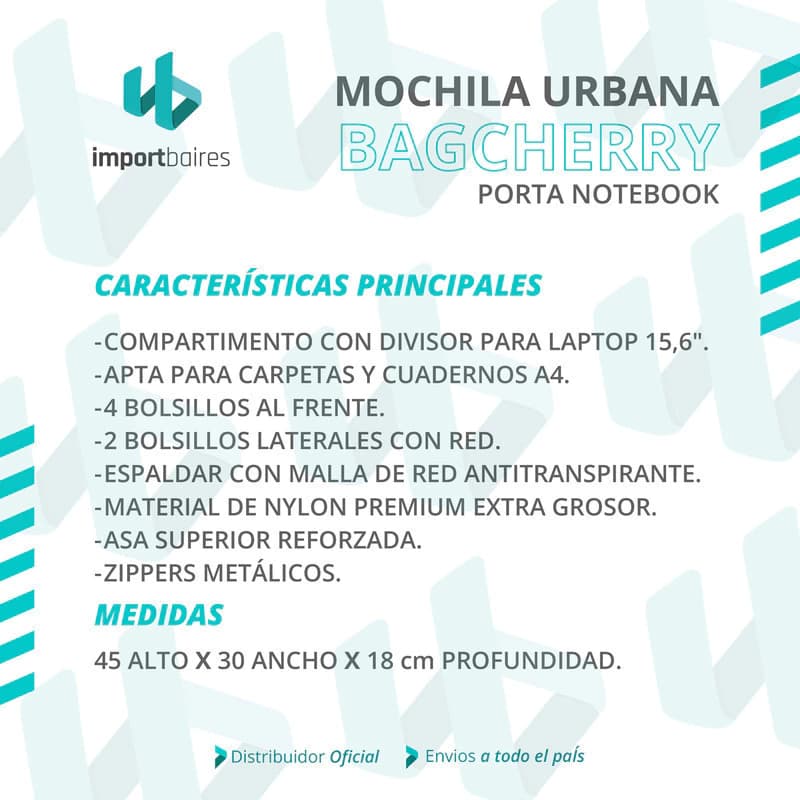 Mochila Porta Notebook 15.6" Bagcherry Nylon Premium 25L Reforzada — Marrón Camuflado 430305 / Liso