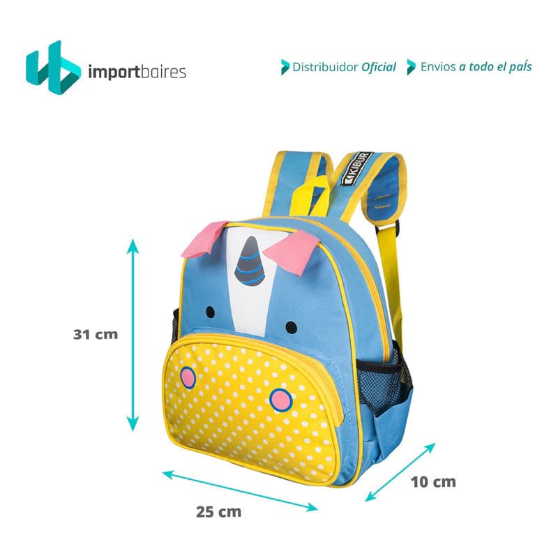 Mochilas Espalda Nena Para Jardin Escolar Niñas Liviana — Amarillo / Abeja