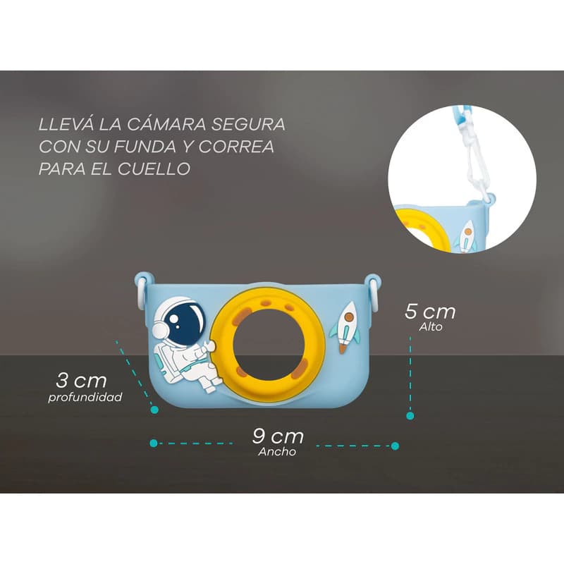 Funda Silicona Antigolpes Cámara Digital Infantil T-Go – Protección para Kids — Rosa UNICORNIO