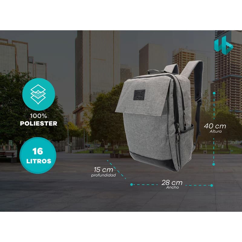 Mochila Everlast Ejecutivo Porta Notebook 15.6" Reforzada Urbana