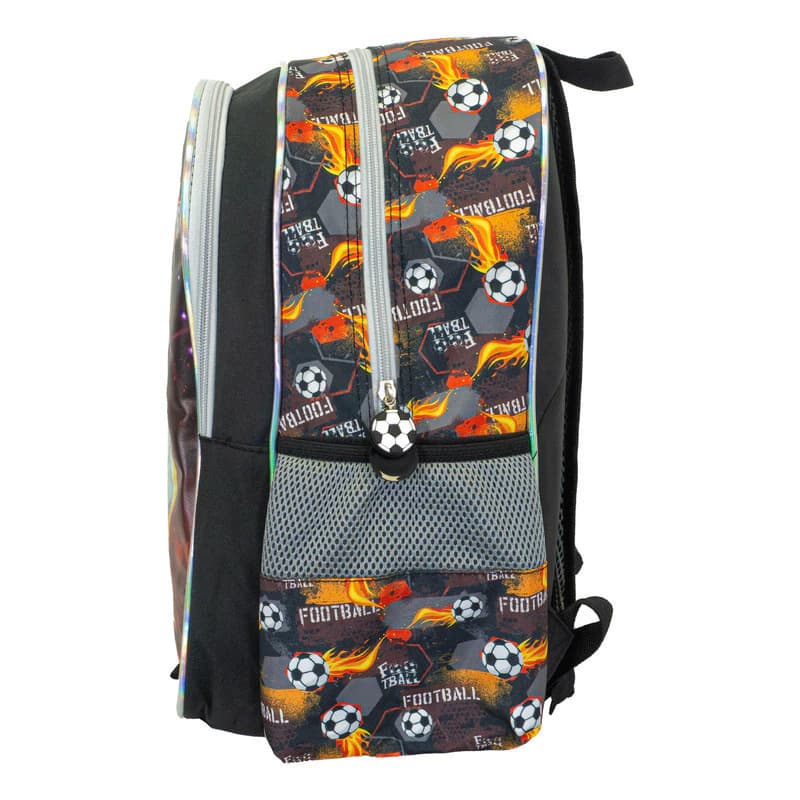Mochila 25L Escolar | T-go — Negro Futbol / Pelota