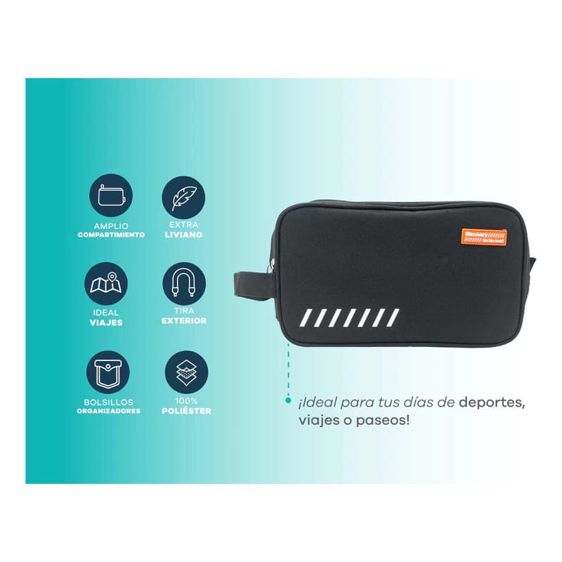 Organizador de Viaje Discovery Compacto Plegable con Compartimentos — 14x25x9 cm