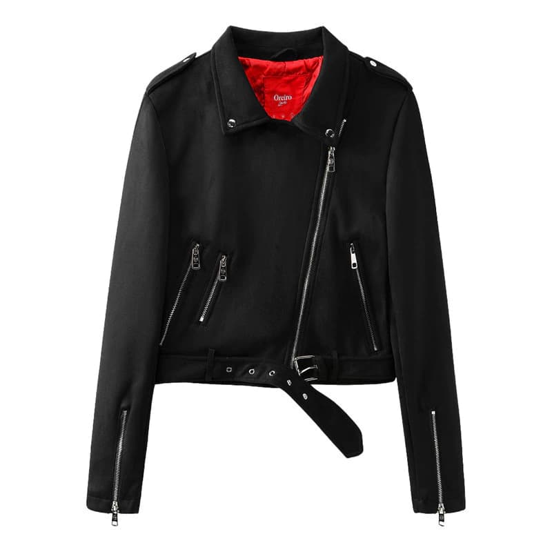 Campera Biker PU | Oreiro Love — Negro / Lisa / L