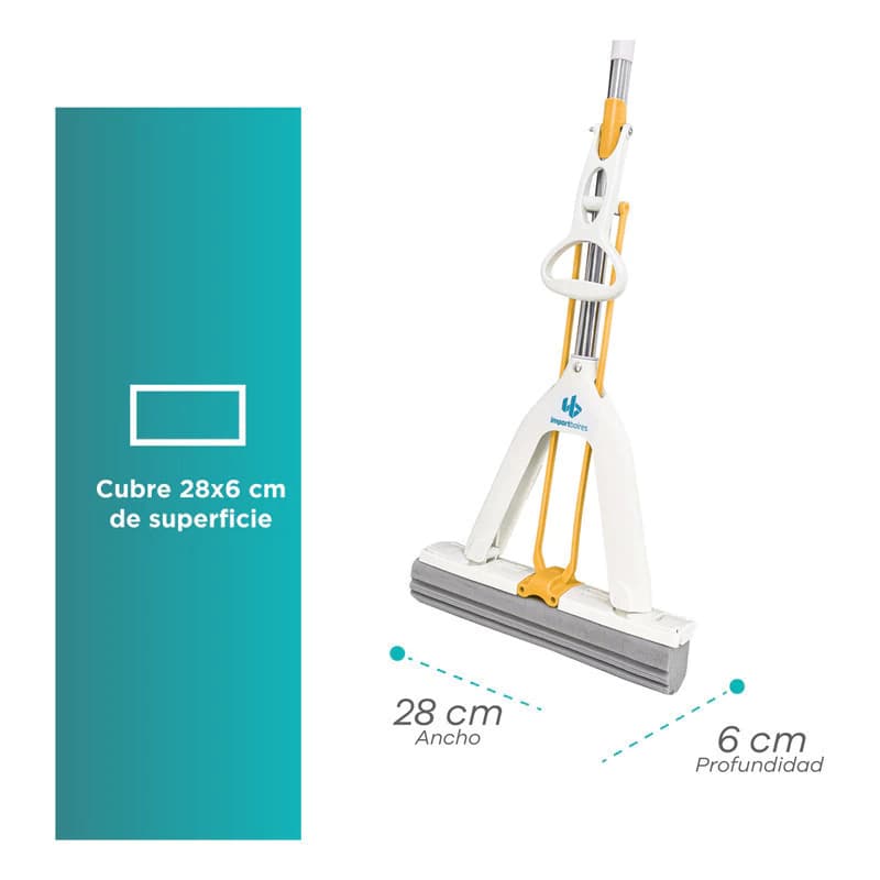 Repuesto Mopa Mágica x4 Esponja PVA Alta Densidad Lavable 28cm — Trapeador