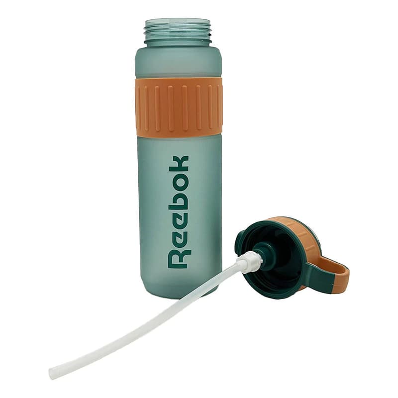 Botella Reebok 1L con pulsador y asa – libre de BPA, antigoteo, violeta y negro