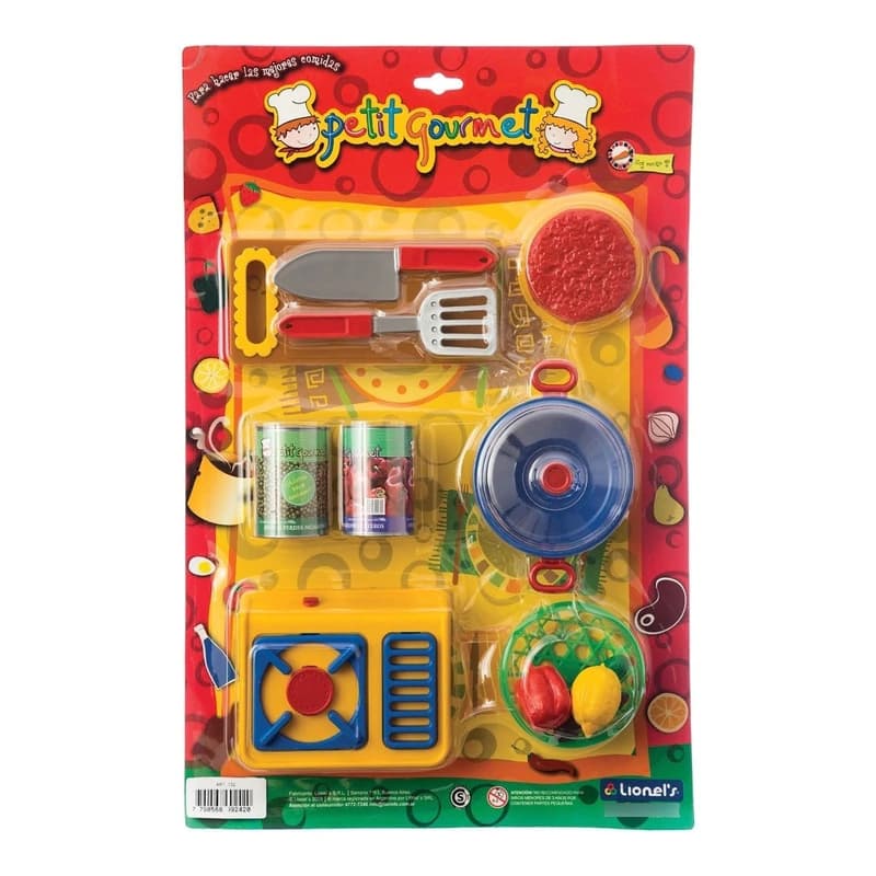 Juego de Cocina Infantil Lionel's — Anafe, Sartén, Olla y Accesorios