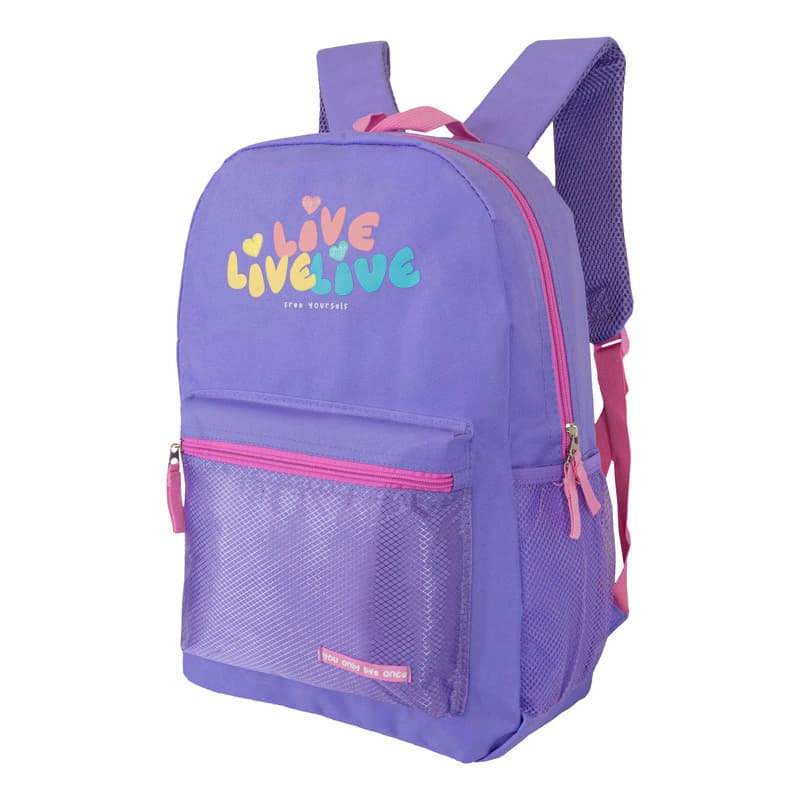 Mochila Escolar Bagcherry 14L Anti-desgarro Liviana Primaria y Secundaria — Negro / Lisa