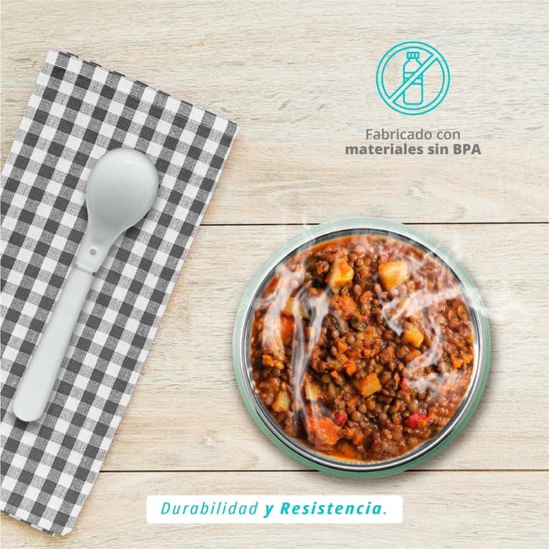Termo Acero Inox Doble Capa Termica Comida Caliente 12hs