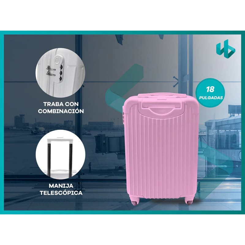 Set Valija Chica Carry On De Cabina + Mini Valija Neceser