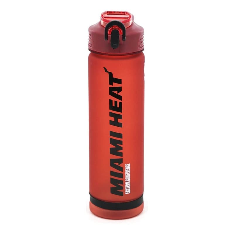 Botella Deportiva NBA Miami Heat 850ml – Libre de BPA, Pico Rebatible y Asa