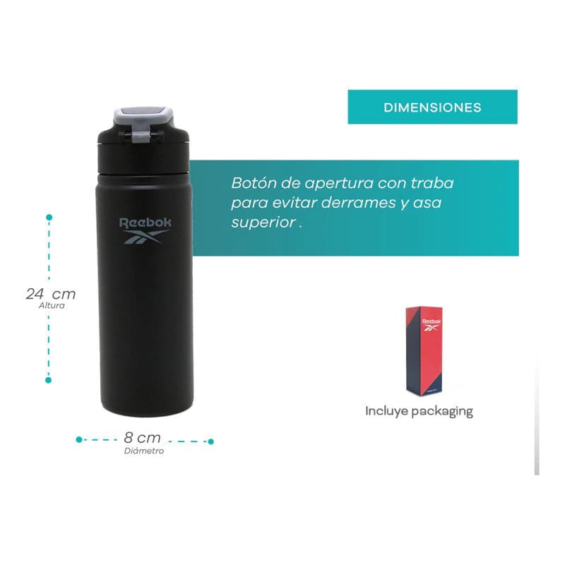 Botella Térmica D Agua Acero Inoxidable Pico Hydro Deportiva