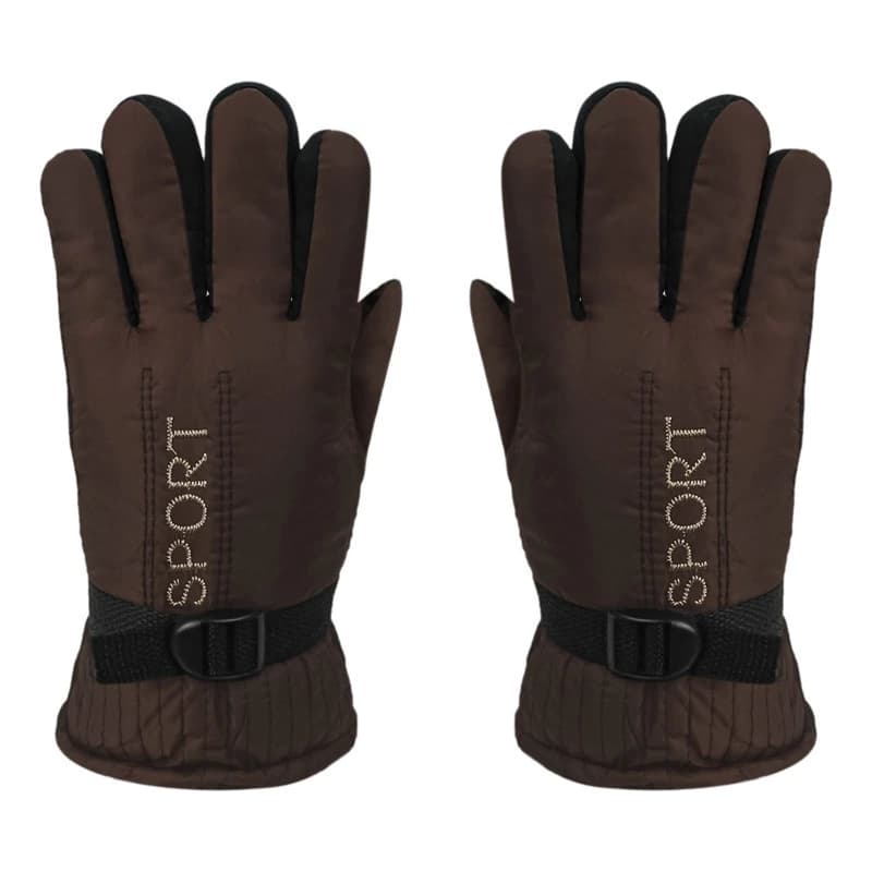 Guantes Térmicos Impermeables Forest – Moto, Bici y Nieve con Reflectivos — Marron