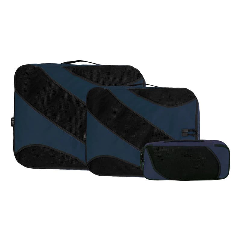 Set Organizadores de Valija T-Go x3 Piezas Poliéster Azul | Viaje sin caos