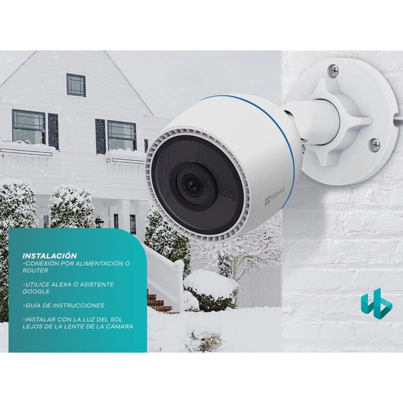 Camara Ezviz Wifi 1080p Exter Detecta Persona + Memoria 32gb