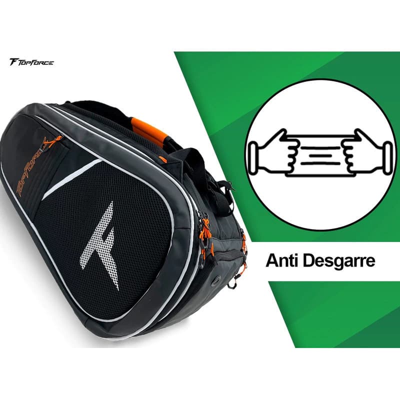 Mochila Paletero Top Force Portapelotas 4 Bolsillos Gris | 59 cm