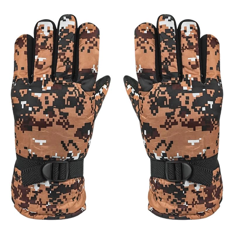 Guantes Térmicos Impermeables Invierno Forest — Nieve, Moto y Uso Urbano — Verde Camuflado / Unico