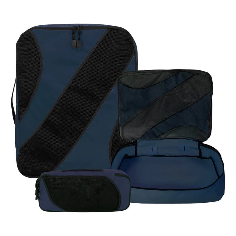 Set Organizadores de Valija T-Go Premium 3 Piezas x2 Unidades — Rosa con Negro