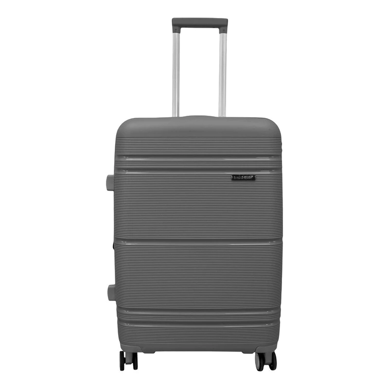 Valija Rígida Mediana Bagcherry Candado TSA 4 Ruedas 360° ABS 60L — Gris 241 / Liso