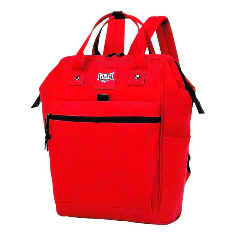 Mochila Urbana Boca de Pez Everlast Nylon con Bolsillo Antirrobo para Notebook — Rojo 21484 / Liso