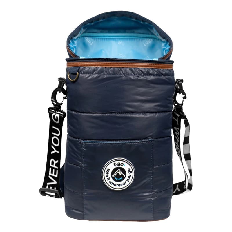 Bolso Matero Mochila Morral Ajustable Porta Termo Mate — Negro