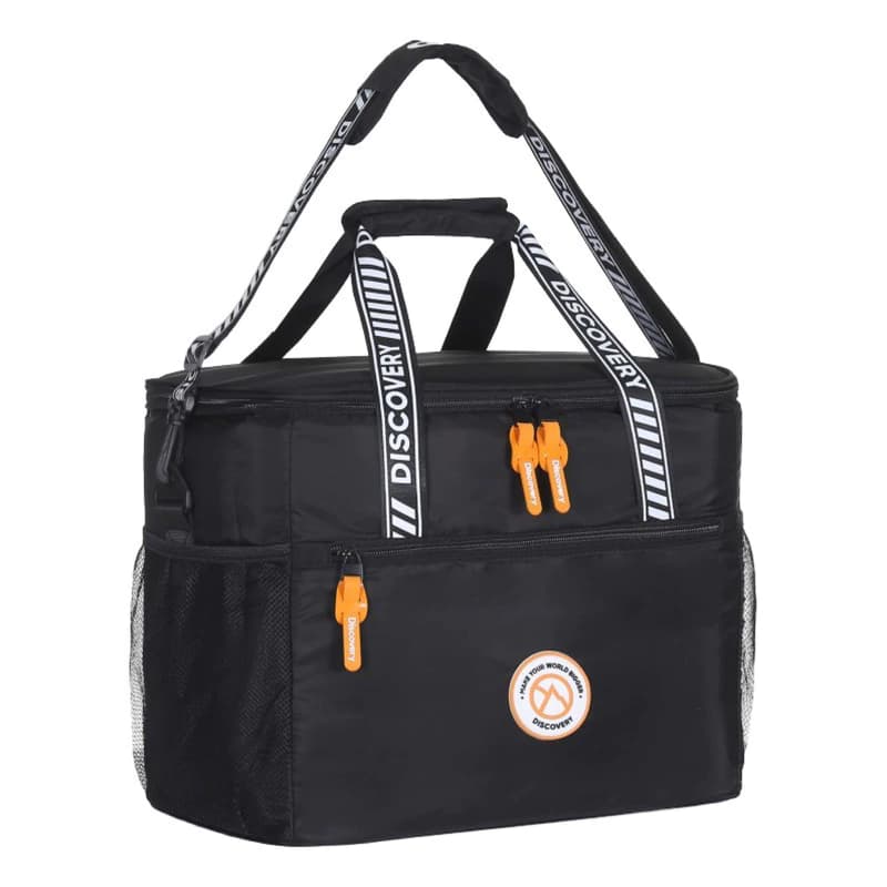 Conservadora Térmica Bolso Térmico 17lt Tamaño Grande Morral — Negro