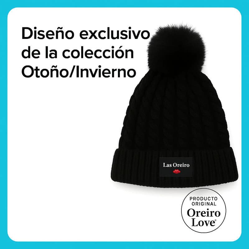 Gorro Trenzado con Pompón Las Oreiro Invierno 2025 - Abrigado y Estiloso — Mostaza / M