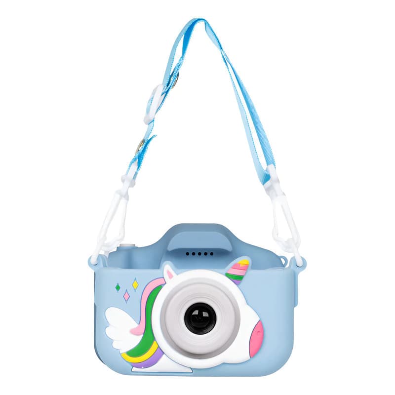 Cámara Digital T-go New Kids Wc28a 12 Mpx Compacta — Celeste Unicornio