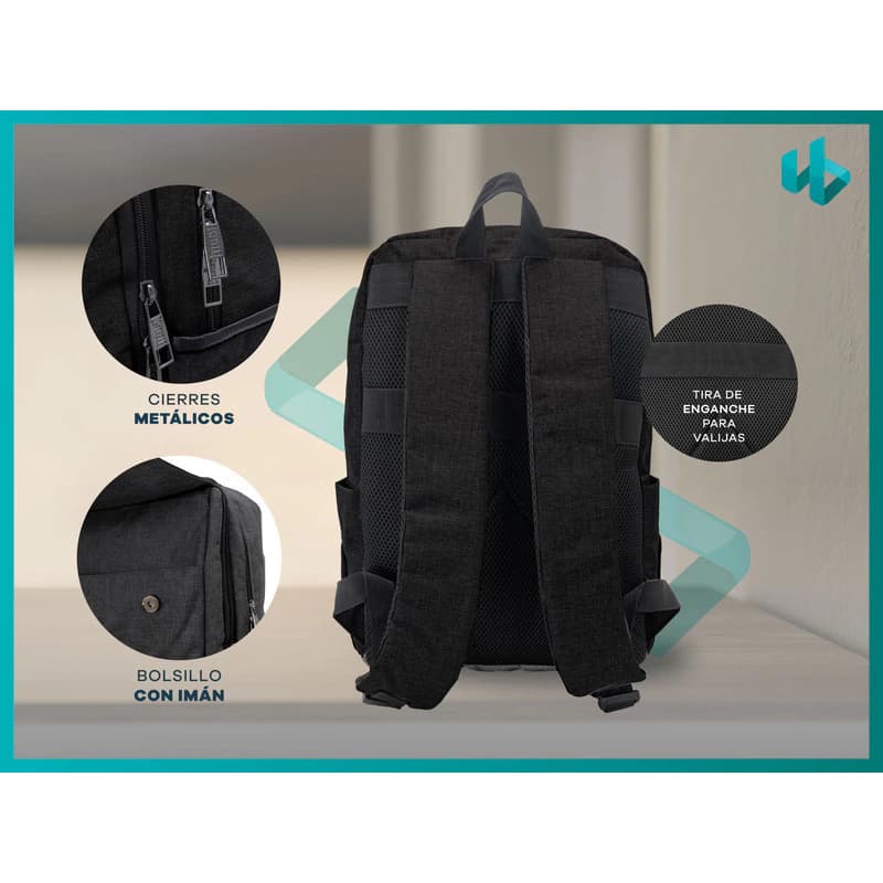 Mochila Everlast Ejecutivo Porta Notebook 15.6" Reforzada Urbana