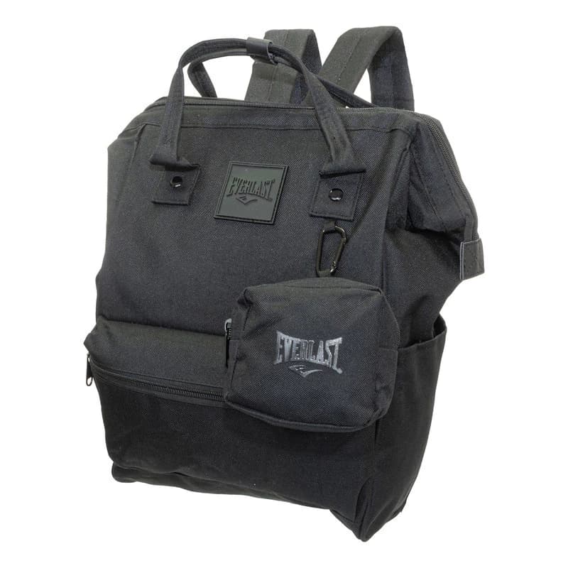 Mochila Cartera Urbana Boca De Pez Modelo Grande Nylon — Negro 22204