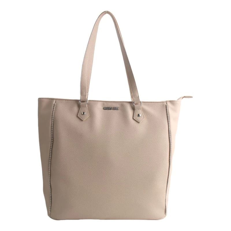 Cartera Tote Bag Oreiro Love Cuero PU Mujer Grande 45 cm con Organizadores — Níquel / Kaky 28199 / A tono