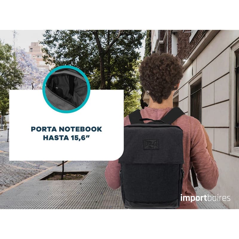 Mochila Everlast Ejecutivo Porta Notebook 15.6" Reforzada Urbana