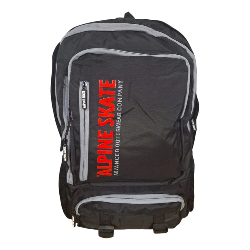 Mochila de Viaje y Trekking Alpine Skate 40 L — Negro Rayas