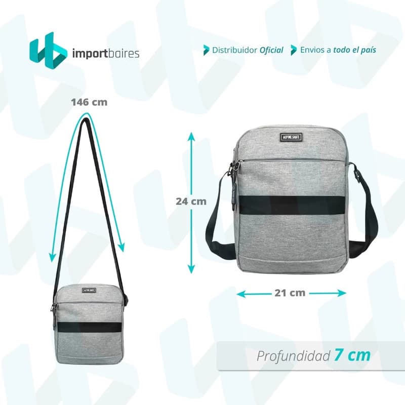 Morral Urbano Alpine Skate Bandolera Impermeable 100% Original — Verde militar Cod 15682
